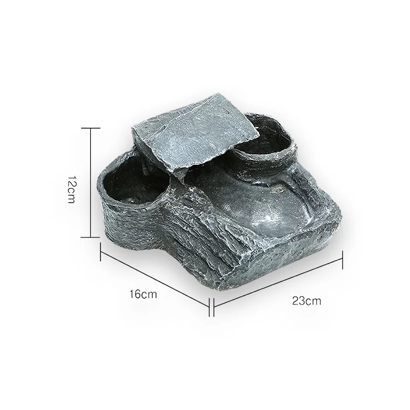 Terrarium tortue avec ornements – Image 4