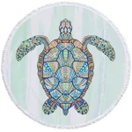 Serviette de Plage Tortue Ronde - Multicolore