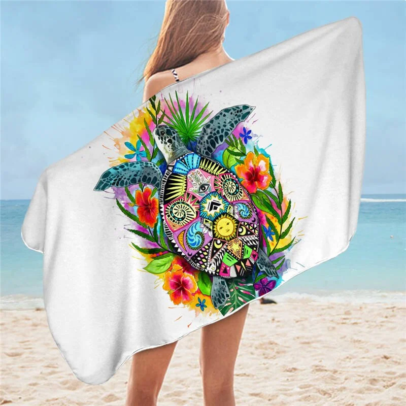Serviette de Plage Tortue en Microfibre