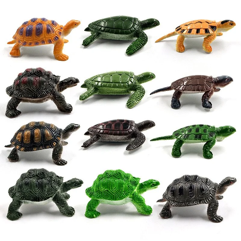 Figurine Tortue - Lot de 12 pièces