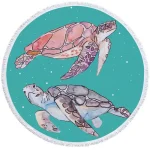 Serviette de Plage Tortue Ronde - Couple