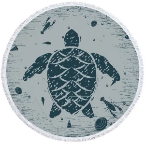 Serviette de Plage Tortue Ronde - Boisé