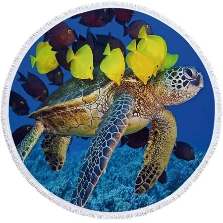Serviette de Plage Tortue Ronde