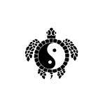 Sticker Tortue Voiture - Yin Yang