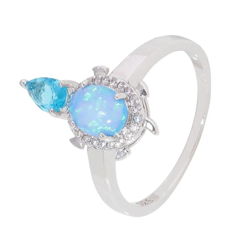 Détails de la Bague Tortue Opaline