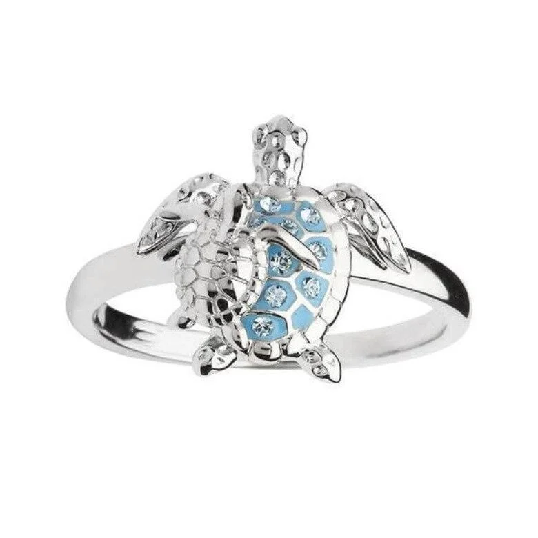 Bague Tortue Mère Fille, lien unique