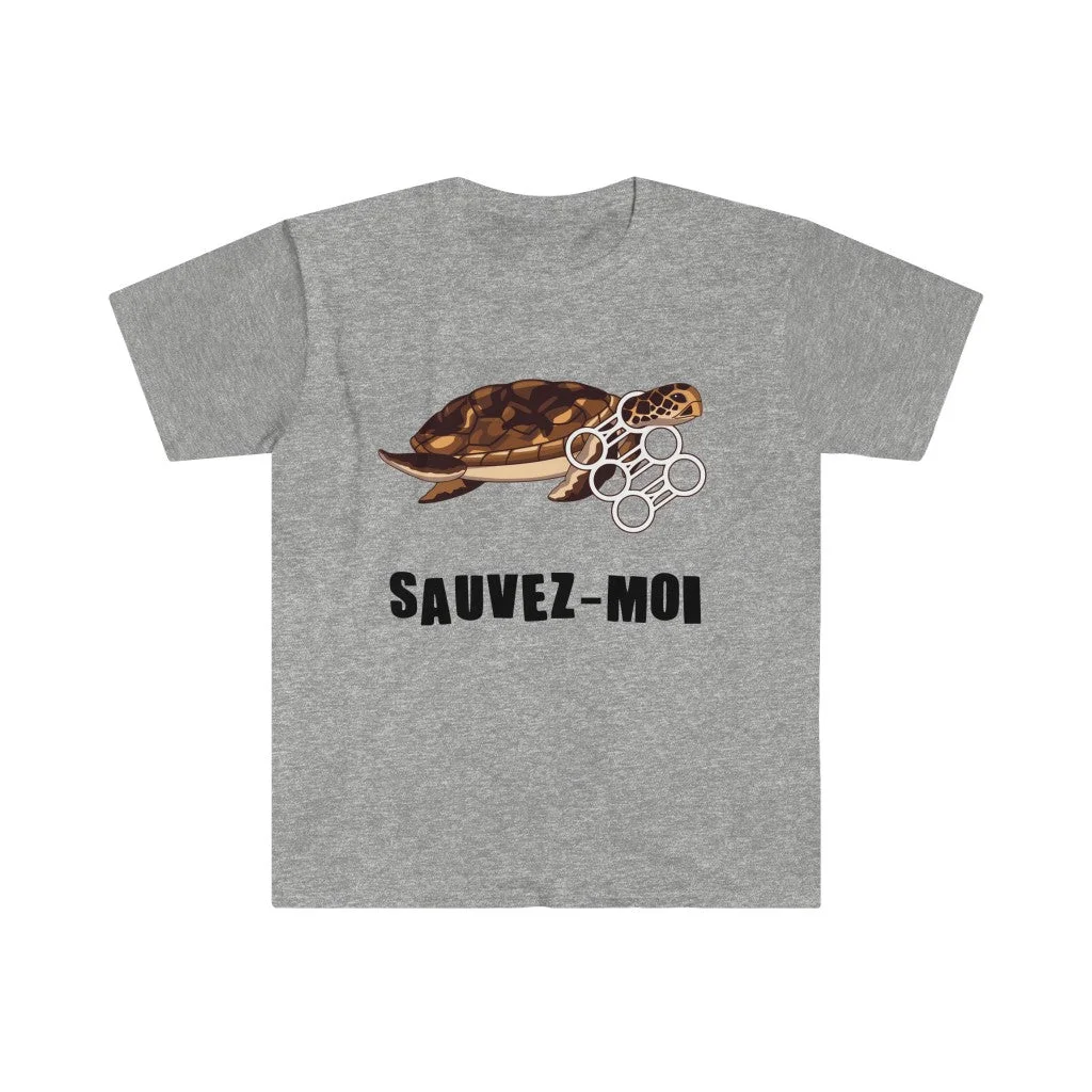 Design du T-shirt Tortue - Sauvez-moi