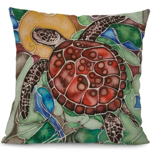 Housse Coussin Tortue - Impressionnisme