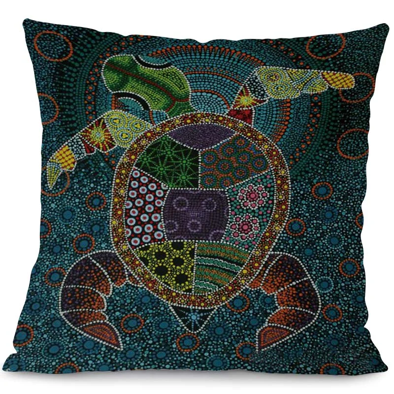 Housse de Coussin Tortue - Indien