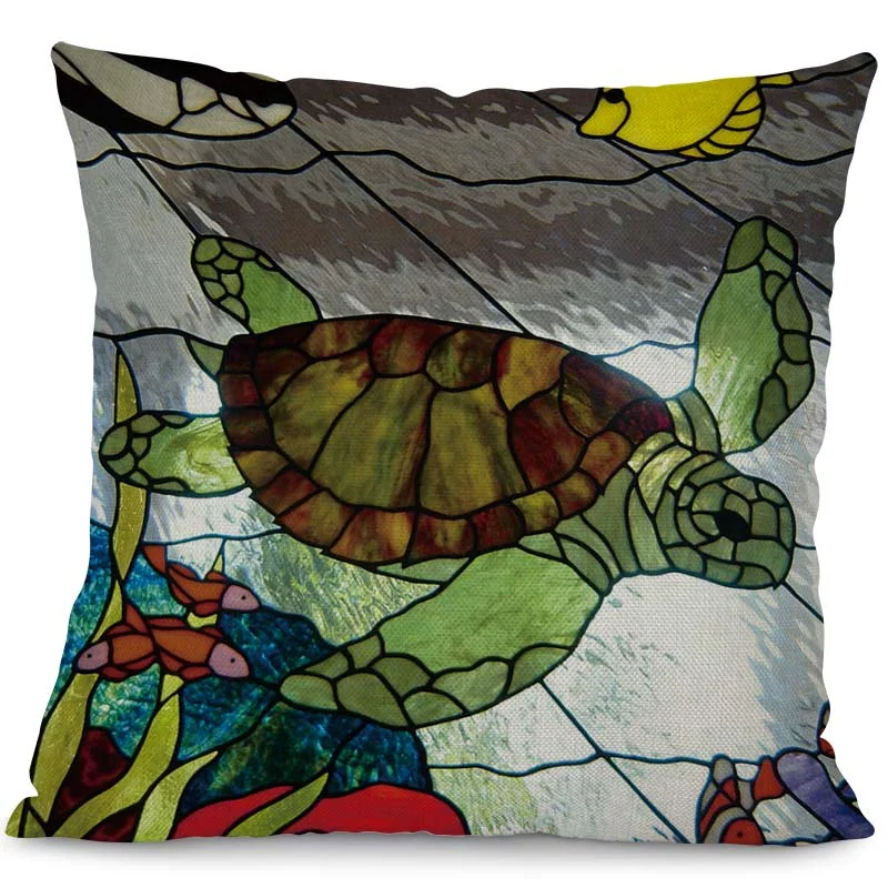 Housse de Coussin Tortue