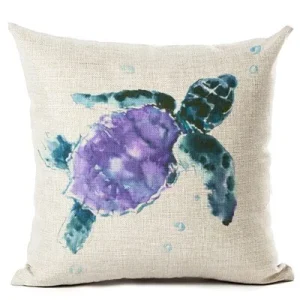 Housse Coussin Tortue - Violette
