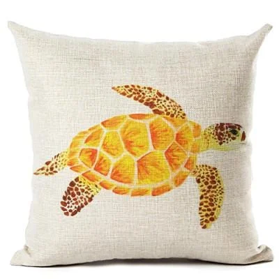 Housse de Coussin Tortue Orangeade