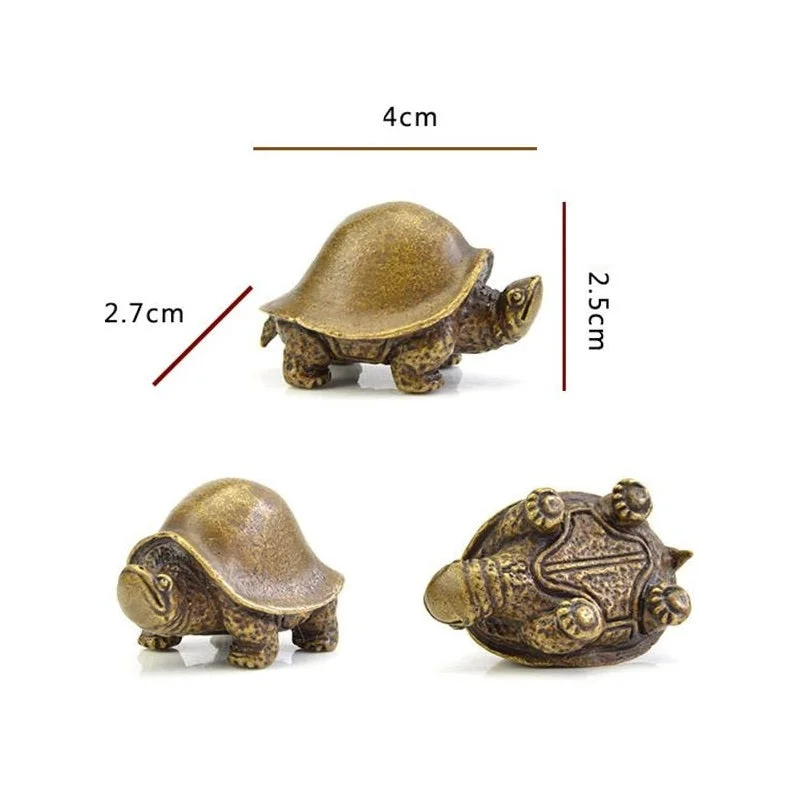 Figurine en Cuivre représentant une Tortue Terrestre