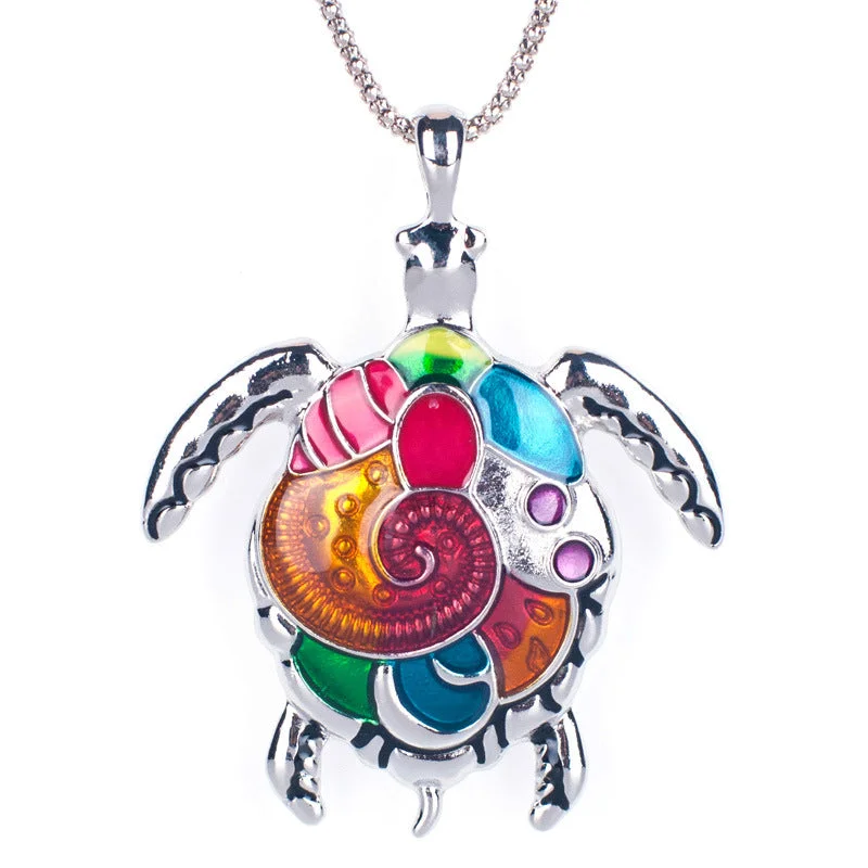 Pendentif Tortue Femme - Abstrait
