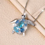 Pendentif Tortue - Étincelant (argent)