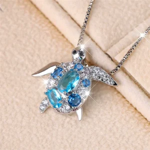 Pendentif Tortue - Étincelant (argent)