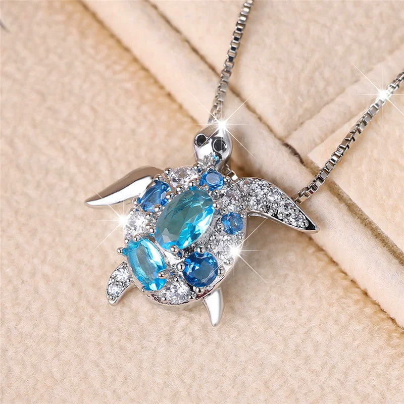 Pendentif Tortue - Étincelant (argent)