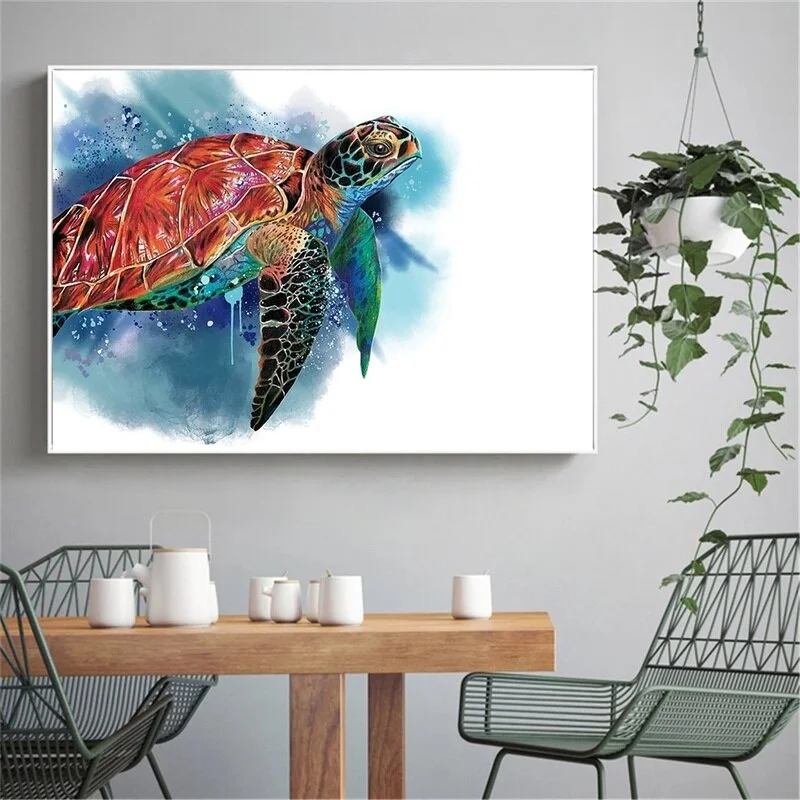 Grand Poster Tortue - Monochrome – Image 3