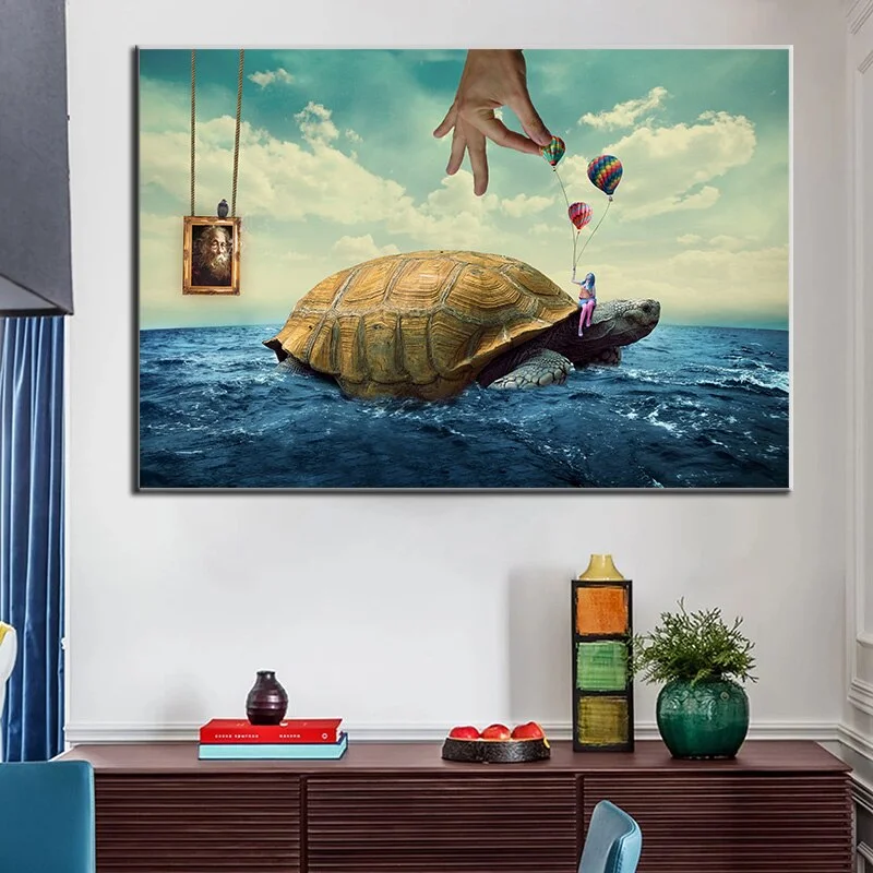Poster Tortue Minimal World