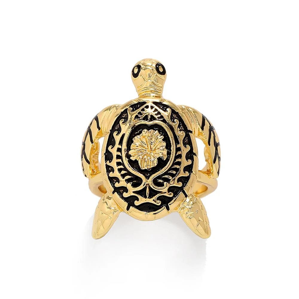 Bague Tortue en Acier Inoxydable