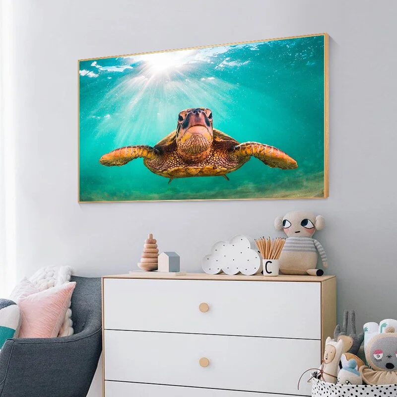 Poster Tortue de Mer Turquoise