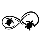 Sticker Tortue Vitre - Infini