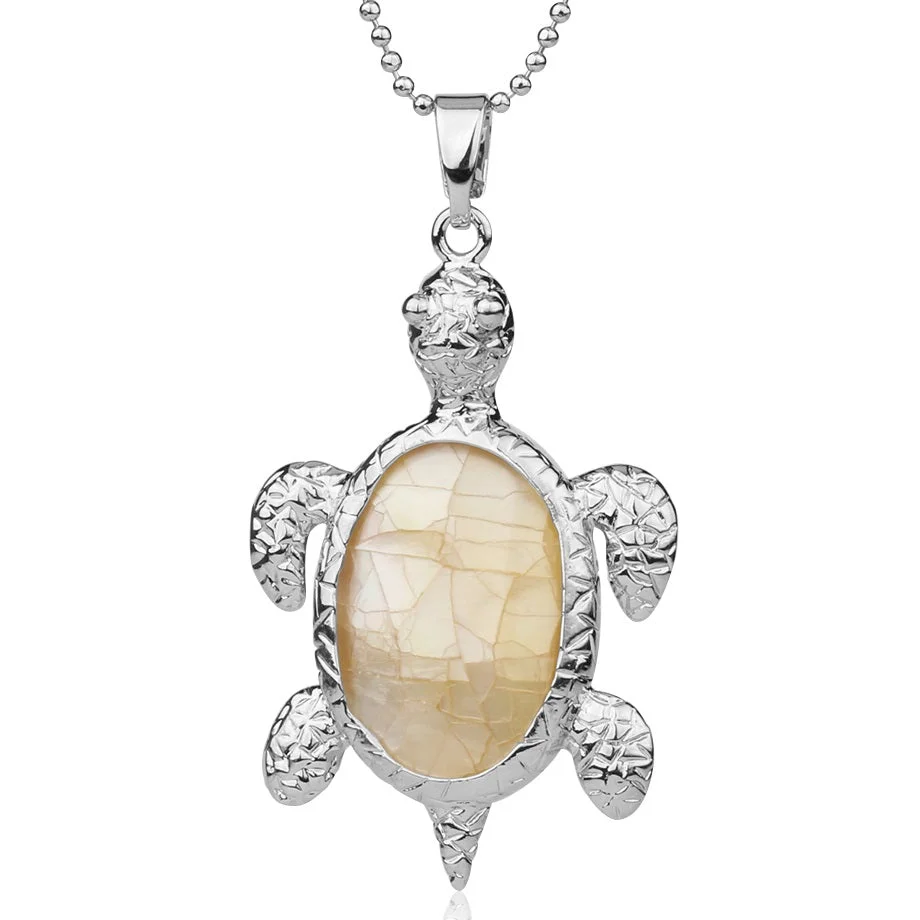 Pendentif Tortue en Acier Inoxydable
