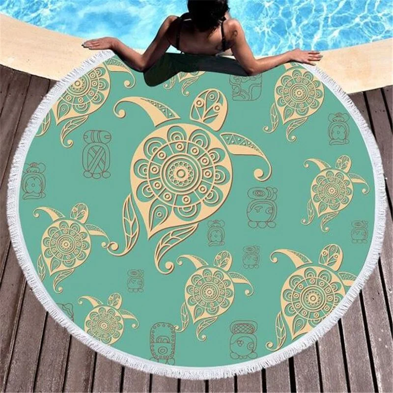 Détails de la Serviette de Plage Tortue