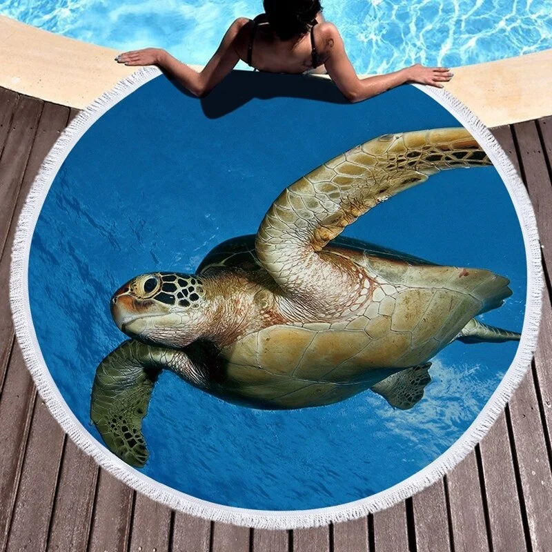 Détails de la Serviette de Plage Tortue