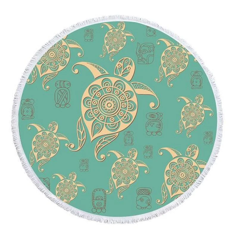 Serviette de Plage Tortue Ronde