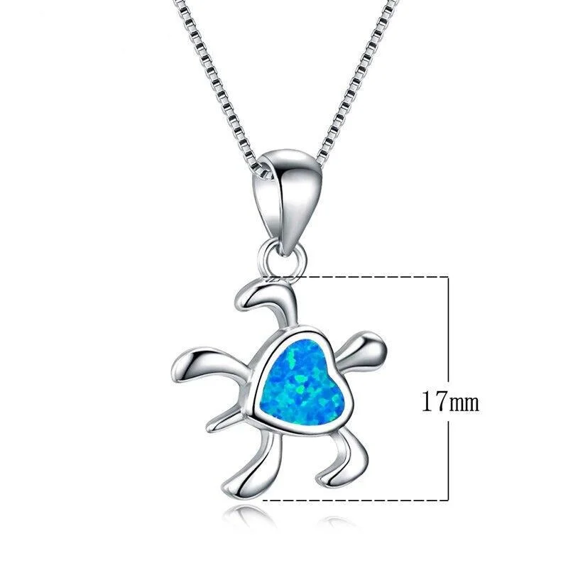 Pendentif Tortue Corazón avec opale turquoise