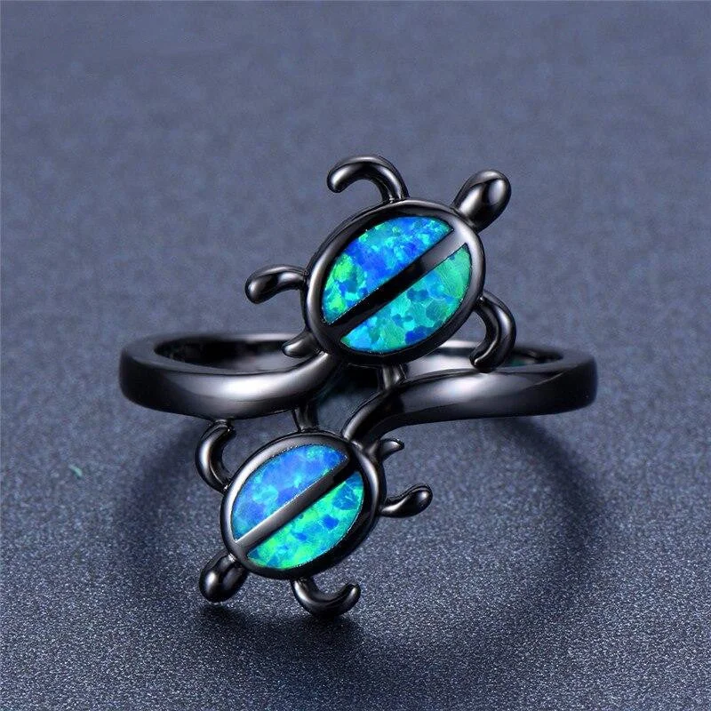 Bague Tortue Concubines portée