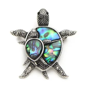 Broche Tortue - Coquillage nacré