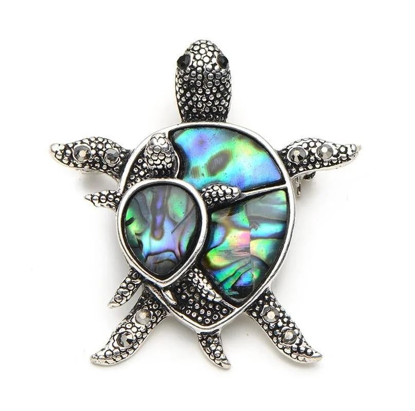Broche Tortue - Coquillage nacré