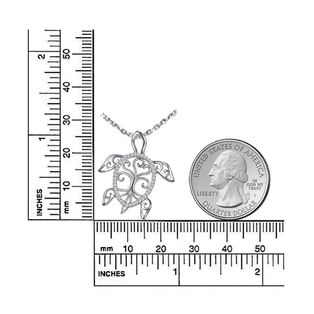 Pendentif Tortue avec Arbre de Vie
