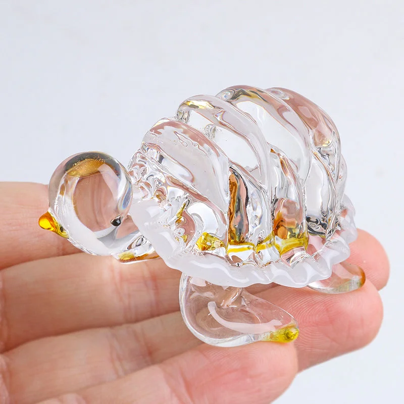 Figurine Tortue en Verre Cristal Artisanale