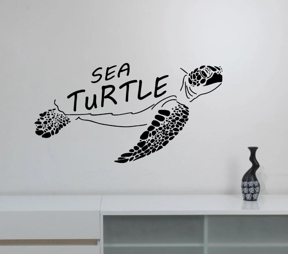 Sticker Tortue de Mer - Modern en application