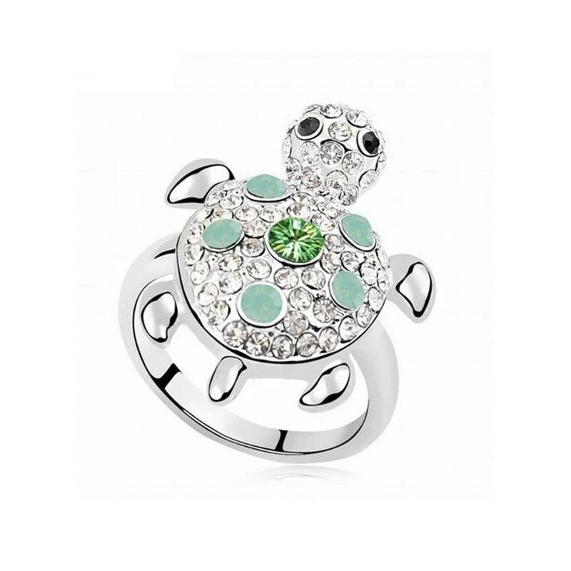 Bague Tortue en Acier Inoxydable