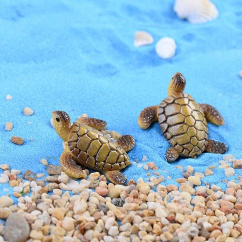 Décoration avec Figurine Tortue effet Bois
