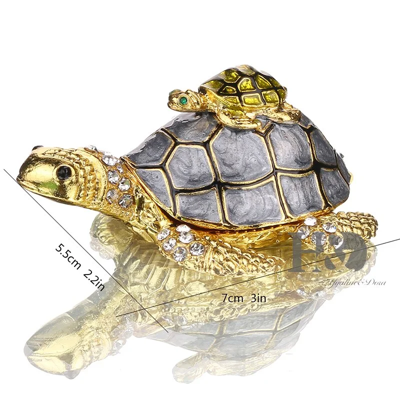 Boîte à Bijoux Tortue Gold - Détails
