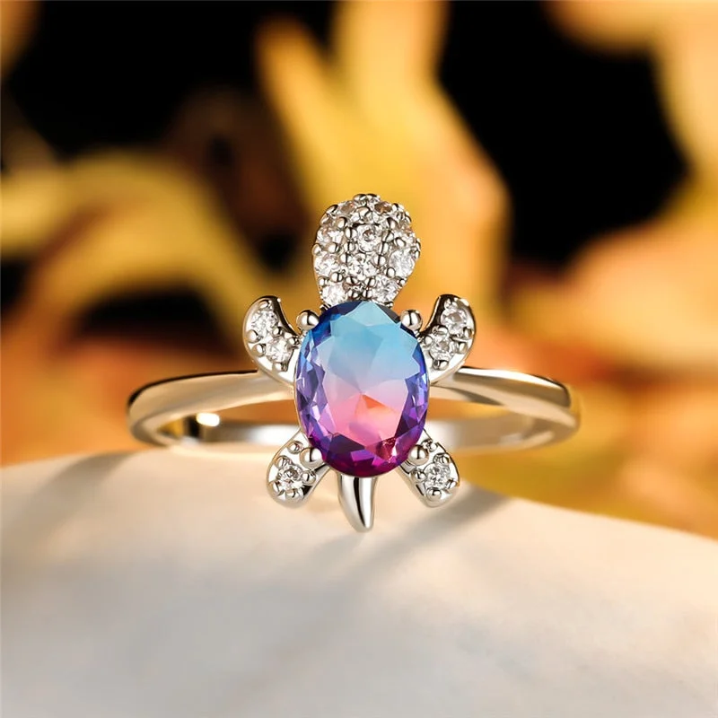 Détails de la Bague Tortue en Opale