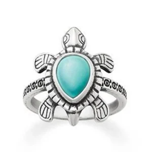 Bague Tortue - Eau Turquoise