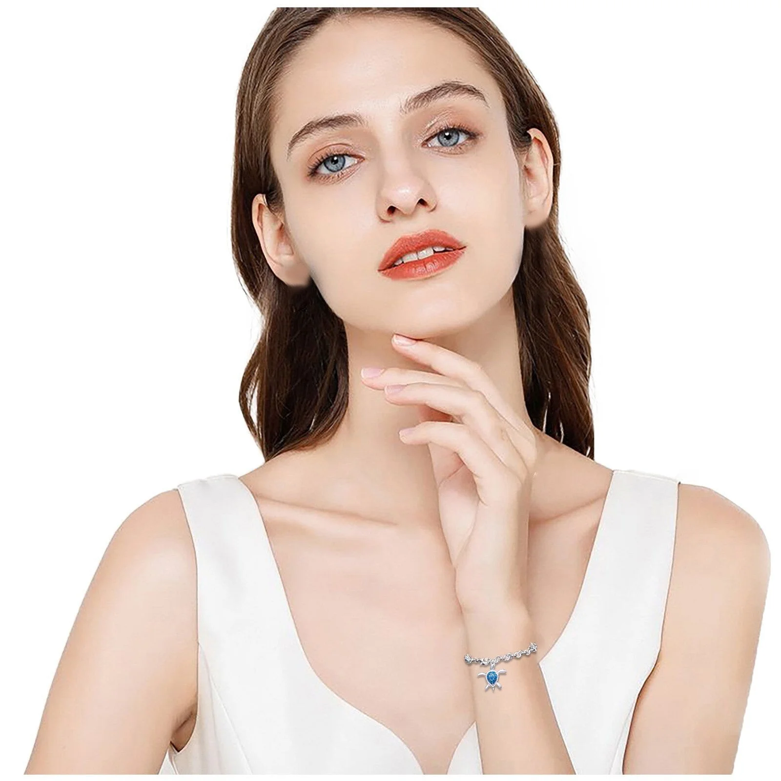 Bracelet Tortue de Mer - OceanBlue porté