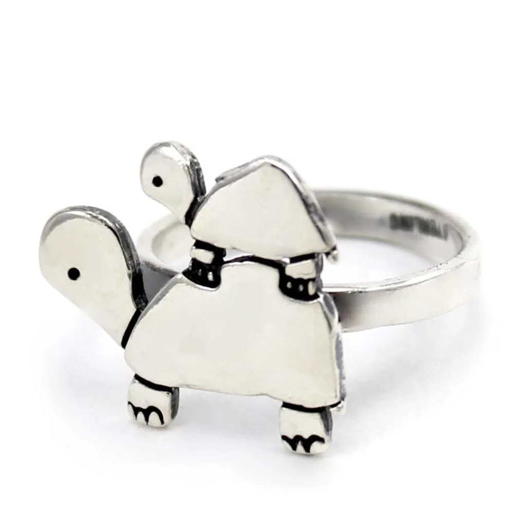 Bague Tortue Mère et Bébé