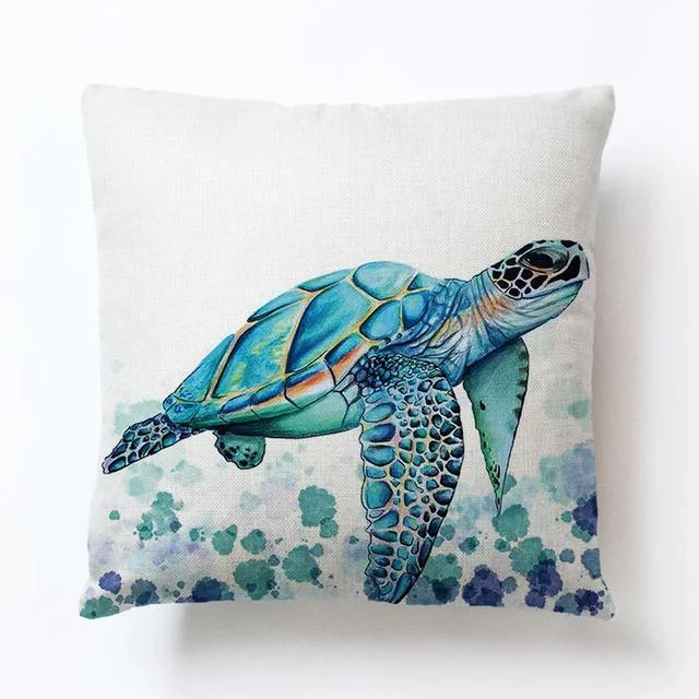 Housse Coussin Tortue - Caraïbes