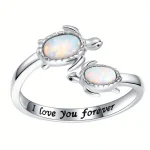 Bague Tortue - Maman je t'aime""