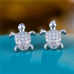 Boucles d'oreilles Tortue de Mer (Argent)