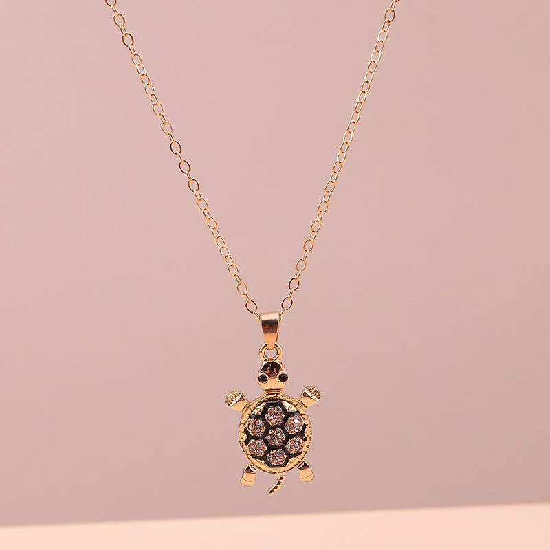 Pendentif Tortue en Pierre de Chance