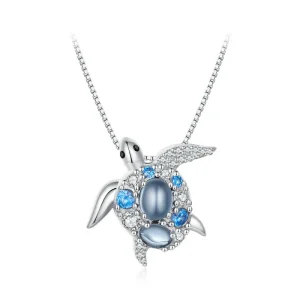Pendentif Tortue Strass - Majesty (Argent)