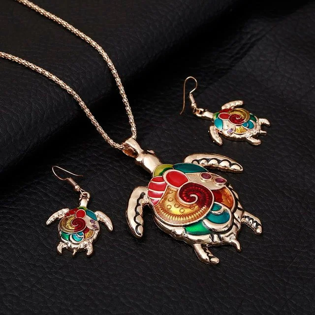 Boucles d'oreilles Tortue - Abstrait